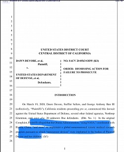 DAWN DEVORE, et al, Plaintiff, v. UNITED STATES DEPARTMENT OF DEFENSE, et al, Defendants.