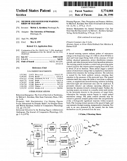 Jun. 30, 1998, METHOD AND SYSTEM FOR WARNING BIRDS OF HAZARDS, 5,774,088
