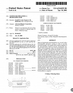 Apr. 10, 2001- SYSTEM FOR IMPLANTING A MICROSTIMULATOR, US 6,214,032 B1