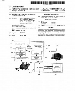 Jun. 19, 2008- HEADSET FOR A WIRELESS NEURAL DATA ACQUISITION SYSTEM,