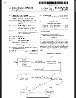 APPARATUS FOR AUDIBLY COMMUNICATING SPEECH USING THE RADIO FREQUENCY HEARING EFFECT, Jul. 1, 2003
