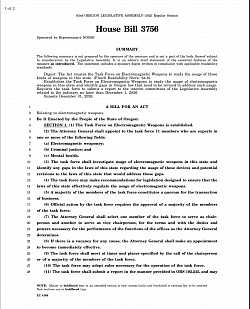 2025 Task Force on Electromagnetic Weapons/State of Oregon