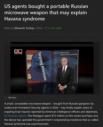U.S Agents bought a portable Russian microwave weapon that may explain Havana Syndrome